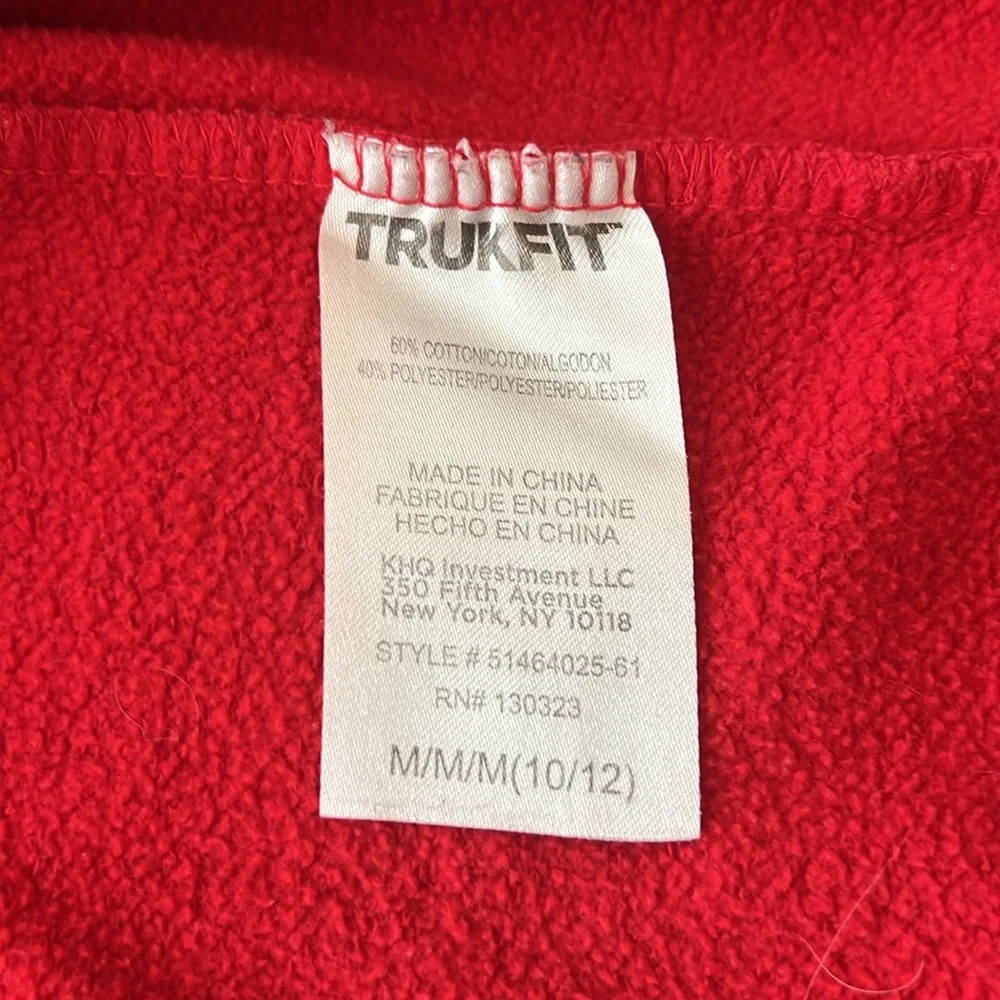 Red TRUKFIT zip up hoodie. Youth M (10/12)